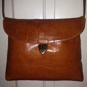 Furla Vintage Brown Leather Cross Body Messenger